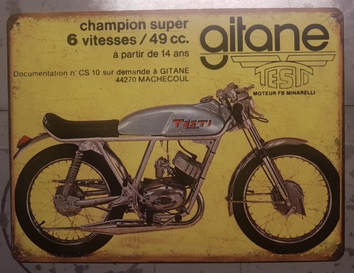 Plaque métal vintage gitane - plaque,