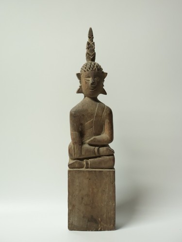 Ancien bouddha bois - en,