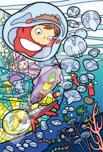 Ponyo sur falaise puzzle - la,