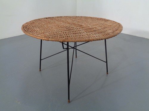 Table basse osier italienne - basse,