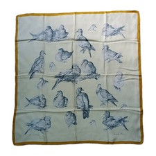 RARE Hermes scarf - Xavier De Poret - Les Tourterelles - 1956 - Vintage