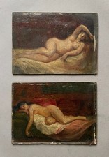 Deux nus, huile sur carton