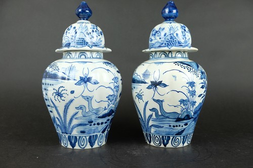 Paire vases hollandais - de,