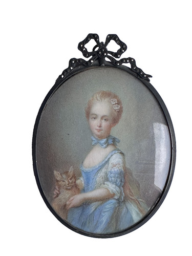 Miniature ancienne fillette - ancienne,