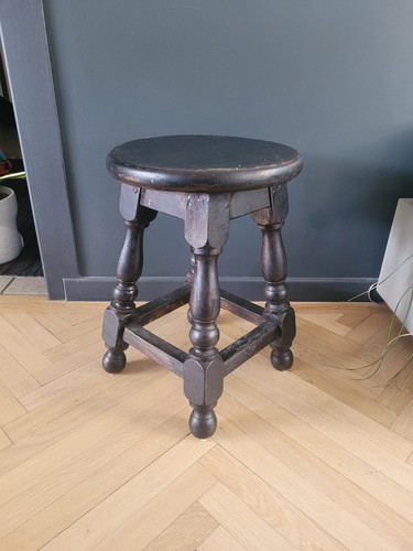 Tabouret ancien bois pieds - tabouret,