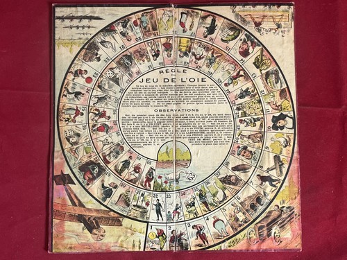 Ancien jeu oie en carton - de,