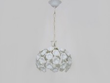 Suspension en métal blanc suspension florale. Années 70