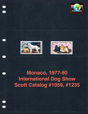 1/3 off $9.00 Scott Value - 1977-80 MONACO Dog Spaniel Lhassa Apso CV MNH NH UMM