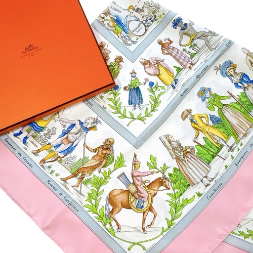 Foulard vintage soie hermes - foulard, en
