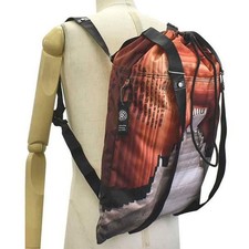 Kipling LOVILIA STAIRS Print Nylon Rucksack A4 2Way Shoulder Bag Used