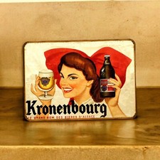Plaque métal Bière Kronenbourg