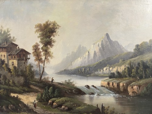 école alpine xixe paysage - alpine,
