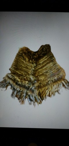 Poncho femme vrai - femme, fourrure