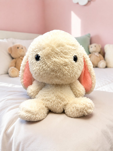 Sac dos peluche - lapin, blanc