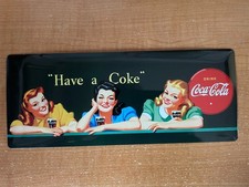 PLAQUE COCA COLA -DECO VINTAGE -27 CM X 11 CM