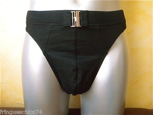 String homme noir body art - noir, 5