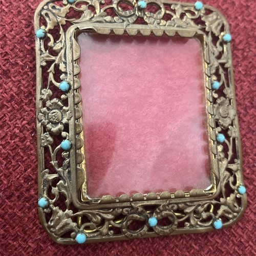 Small brass photo frame - photo,
