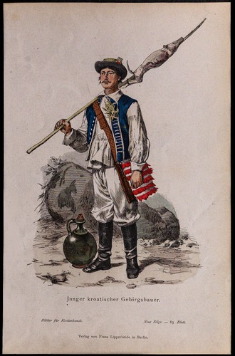 1880ca jeune paysan croate - 1880ca,
