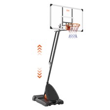 VEVOR Panier de Basket Panneau Basket 138cm Hauteur Réglable Extérieur Intérieur