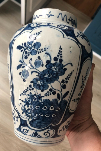 Ancien vase faience - vase, en
