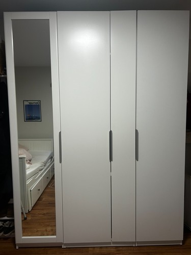 White ikea pax wardrobe - wardrobe, –