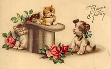 Bonne Fête Chien et Panier de Chats