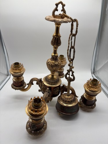 Lustre ancien bronze doré