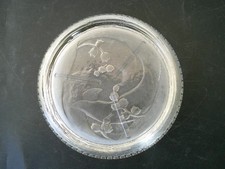 DESSOUS DE CARAFE OU BOUTEILLE ART DECO DECOR MUGUET VERRE PRESSE MOULE