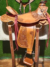 Western Equestrian Trail Roping Horse Saddle Wade Tree 15".