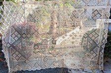 Superbe Nappe ancienne fait main  - 285 cm x 185 cm