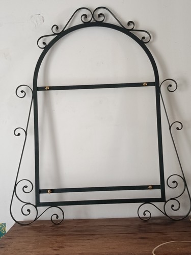 Support miroir fer forgé larg - support,