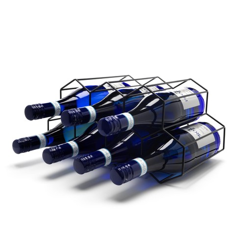 Casier vin métal noir - à,