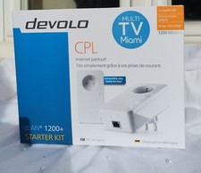 CPL DEVOLO 1200 DLAN,NEUF, DEUX PRISES  ET CÂBLES RJ45 VOIR PHOTOS ÉCHANTILLONS 