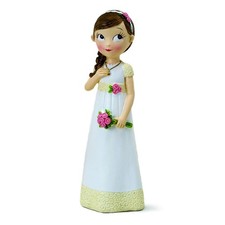 Figurine fille communion robe