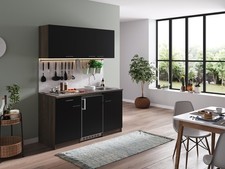 Cuisine Cuisine Équipée Cuisine Simple Chêne York Noir Oliver 150 Cm Respekta