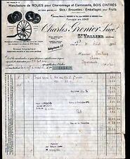 SAINT-VALLIER (26) CARPENTRY / WHEELS .WOOD HANGERS .SKIS ""Charles GRENIER"" 1945