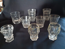Lot de 9 petits verres anciens