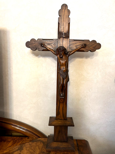 Crucifix mural ancien - crucifix, jésus