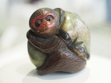 NETSUKE ANCIEN BOIS SCULTE