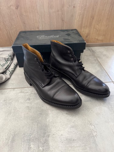 Bottines cuir noir homme