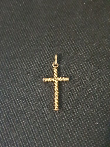Pendentif plaque croix - plaque, or