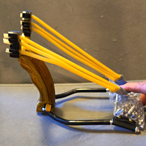Wood stainless steel slingshot - wood/stainless,