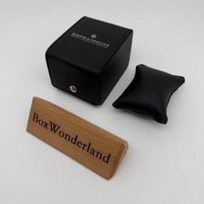 Genuine Baume & Mercier Travel Watch Box Black Leather Never Used with Outbox