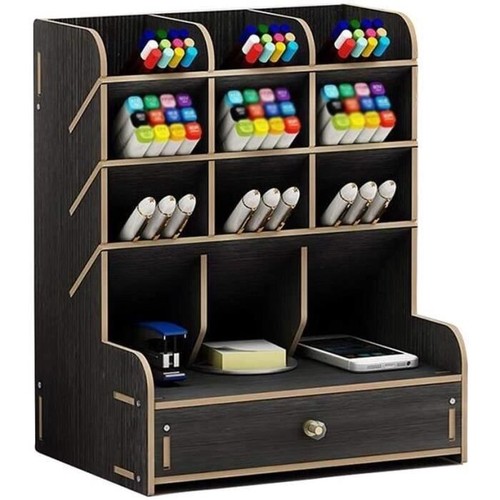 Organiseur bureau bois - organiseur, en