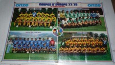 1977 GIANT ELEVEN FOOTBALL POSTER AS SAINT-ETIENNE SEC BASTIA FC NANTES RC LENS