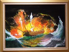 tableau original navire dans