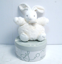 Kaloo Perle Chubby Bunny Rabbit Plush White Cream Stuffed Animal w Tags Box READ