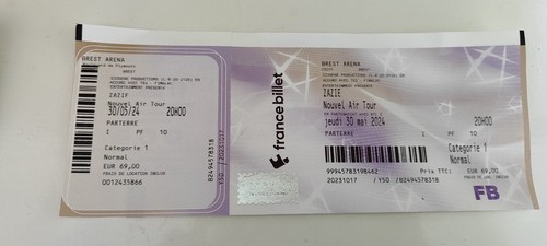Billet concert zazie - zazie, nouvel