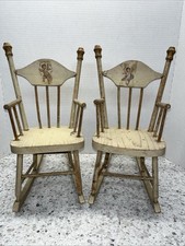 Antique Doll Rocking Chairs Set Of 2