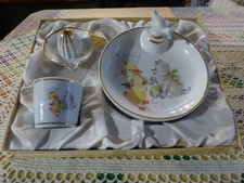  Coffret naissance baptême vintage porcelaine Pillivuyt N°E801